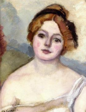 Girl with Bun Artwork by Charles Camoin