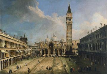The Piazza San Marco in Venice Artwork by Giovanni Antonio Canal