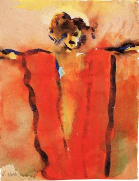 Actor, Red Coat Artwork by Emil Nolde