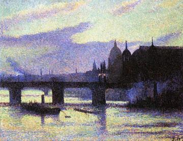 View Of London (cannon Street) Artwork by Maximilien Luce