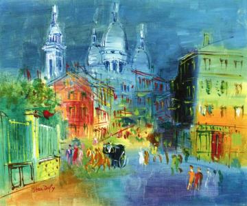 Montmartre, Rue Norvins Artwork by Jean Dufy