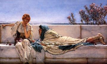 Pleading Artwork by Sir Lawrence Alma Tadema