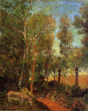 Donkey by the Lane Artwork by Paul Gauguin