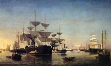 New York Harbor Artwork by Fitz Hugh Lane