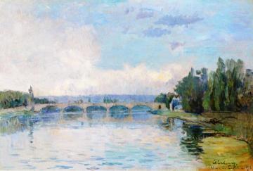 The Bridge at Maisons-Laffitte Artwork by Albert Lebourg