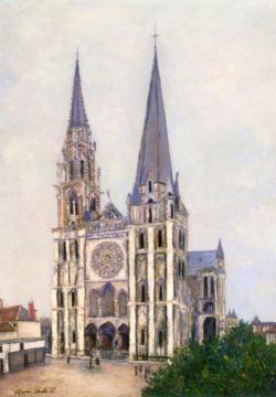 The Cathedral at Chartres (Eure-et-Loir) Artwork by Maurice Utrillo