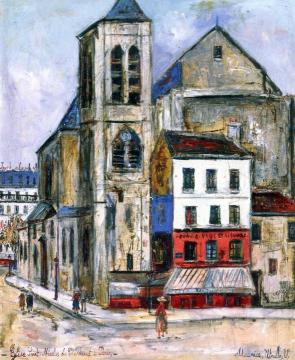 Eglise Saint-Nicolas du Chardonnet Artwork by Maurice Utrillo