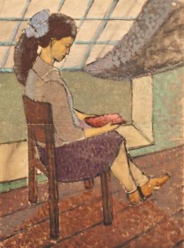 Young Lady Artwork by Natalia Goncharova