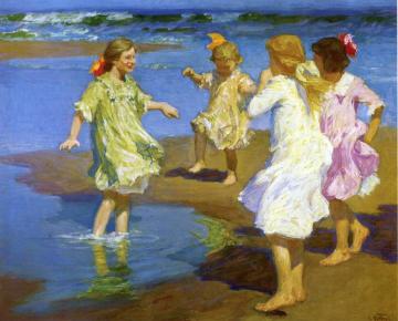 Girls at the Beach Artwork by Edward Potthast