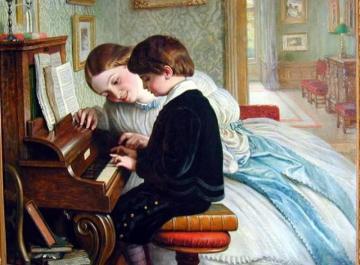 The Music Lesson Artwork by Charles West Cope