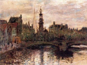 The Binnen-Amstel Canal, Amsterdam Artwork by Claude Oscar Monet