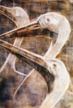 Herons Artwork by Christian Rohlfs