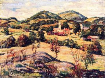 Sunlit Hills Artwork by Ernest Lawson