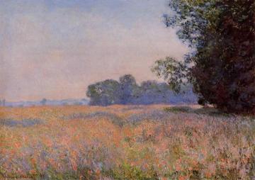 Oat Field Artwork by Claude Oscar Monet