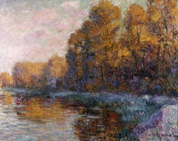 River in Autumn Artwork by Gustave Loiseau
