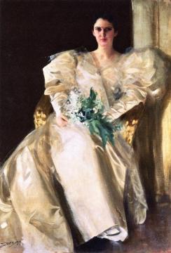 Portrait of Mrs. Eben Richards (nee Pearl Pierce) Artwork by Anders Zorn