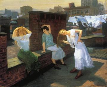 Sunday, Women Drying Their Hair Artwork by John Sloan