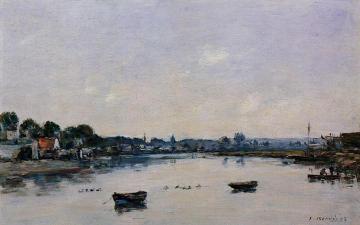 The Banks of the Touques Artwork by Eugène-Louis Boudin