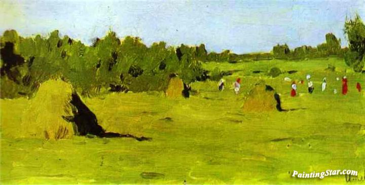 Haymaking. Study Artwork by Isaac Ilich Levitan
