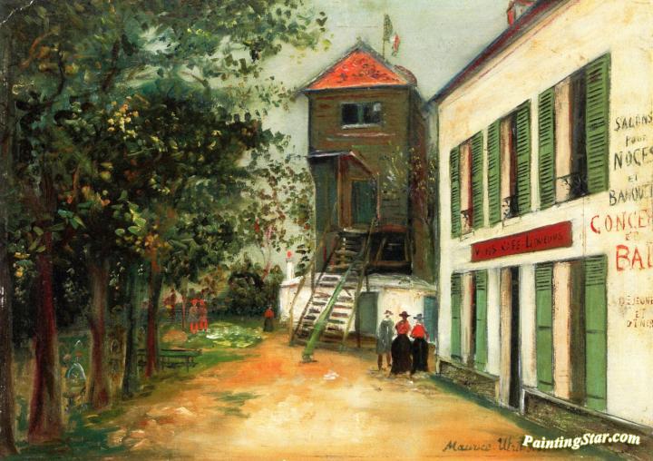 Restaurant and Old Mill in Sannois Artwork by Maurice Utrillo