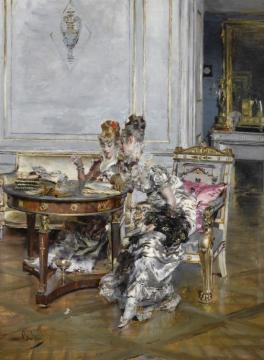 Confidences Artwork by Giovanni Boldini