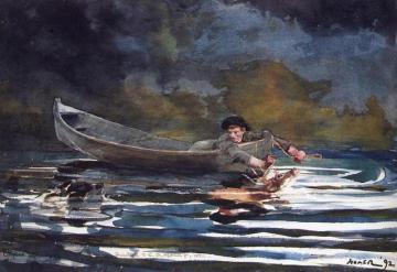Hound and Hunter (sketch) Artwork by Winslow Homer