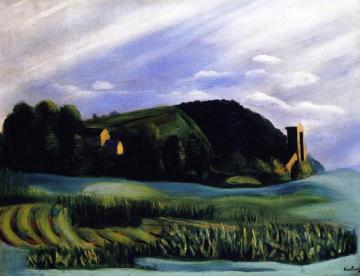 Plougasnou Landscape Artwork by Moise Kisling