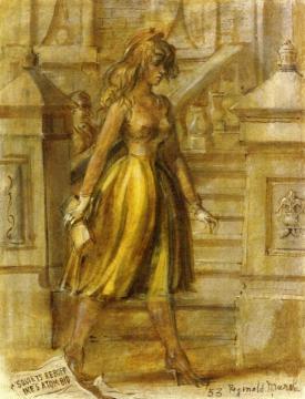 Walking Woman Artwork by Reginald Marsh