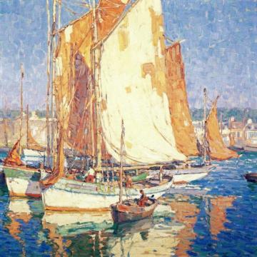 Tuna Fishermen, Concarneau Artwork by Edgar Alwyn Payne