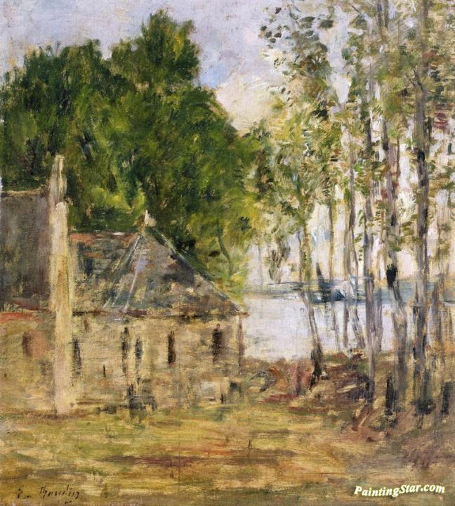 Landscape (study) Artwork by Eugène-Louis Boudin