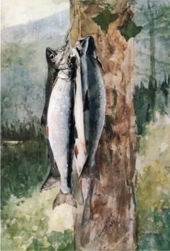 Adirondack Catch Artwork by Winslow Homer