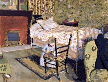 Child Playing: Annette in front of the Rail-Backed Chair Artwork by Edouard Vuillard