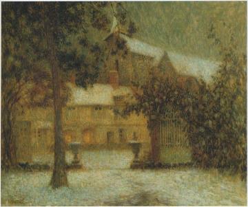 The House in the Snow Artwork by Henri Le Sidaner