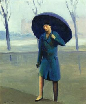 Woman in Brooklyn Artwork by Guy Pene Du Bois