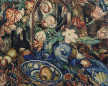 A Still Life With Flowers Artwork by Leo Gestel