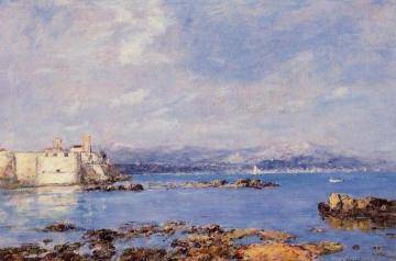 The Rocks of l'Ilette and the Fortifications Artwork by Eugène-Louis Boudin