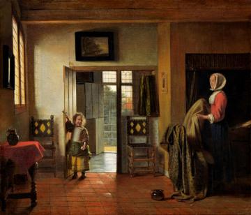 The Bedroom Artwork by Pieter de Hooch