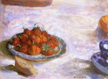 A Plate Of Strawberries Artwork by Pierre Bonnard