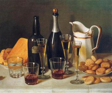 Still Life: Cognac and Biscuits Artwork by John F. Francis