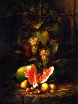 Still LIfe with Grapes and Watermelon Artwork by Paul Lacroix
