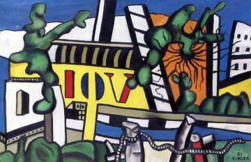 Letters in a Landscape Artwork by Fernand Léger