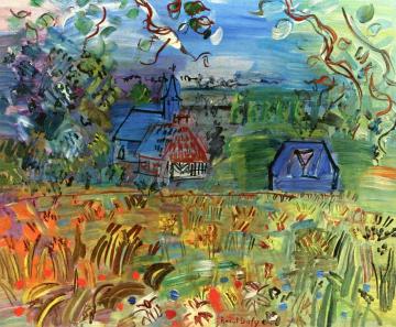 The Chapel in a Field of Wheat, Normandy Artwork by Raoul Dufy