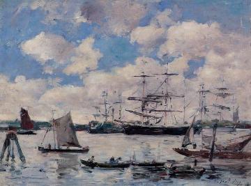 Near Rotterdam Artwork by Eugène-Louis Boudin