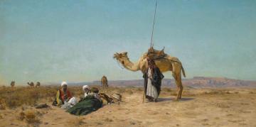 Rest in the Syrian Desert Artwork by Eugen Felix Prosper Bracht