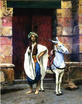 Sais and His Donkey Artwork by Jean Leon Gerome
