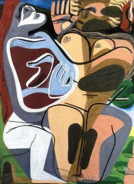 Two Seated Women Artwork by Charles Edouard Jeanneret