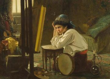 The Artist's Model Artwork by Robert Kemm