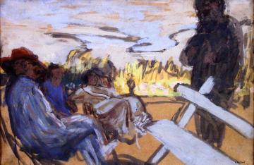 The Hessel Family in the Garden Artwork by Edouard Vuillard