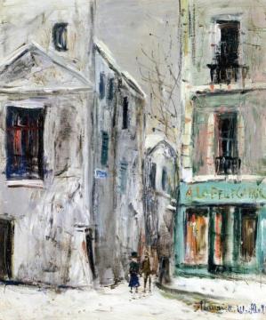 La Belle Gabrielle, Montmartre Artwork by Maurice Utrillo
