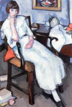 Girl In White Artwork by Samuel John Peploe